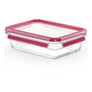 Tefal - Ruokasäilytysastia 1,1 l MSEAL GLASS punainen/lasi