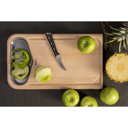 Tefal - Ruostumattomasta teräksestä valmistettu ICE FORCE 7 cm kaiverrusveitsi, kiiltävä kromi/musta