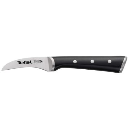 Tefal - Ruostumattomasta teräksestä valmistettu ICE FORCE 7 cm kaiverrusveitsi, kiiltävä kromi/musta
