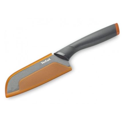 Tefal - Ruostumattomasta teräksestä valmistettu veitsi santoku FRESH KITCHEN 12 cm harmaa/oranssi