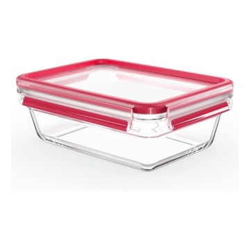 Tefal - Säilytyspurkki 1,3 l MSEAL GLASS punainen/lasinen