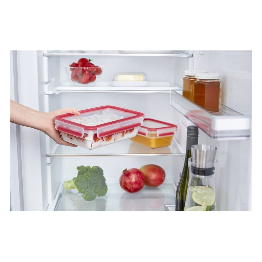 Tefal - Säilytysrasia 0,85 l MSEAL GLASS punainen/lasi