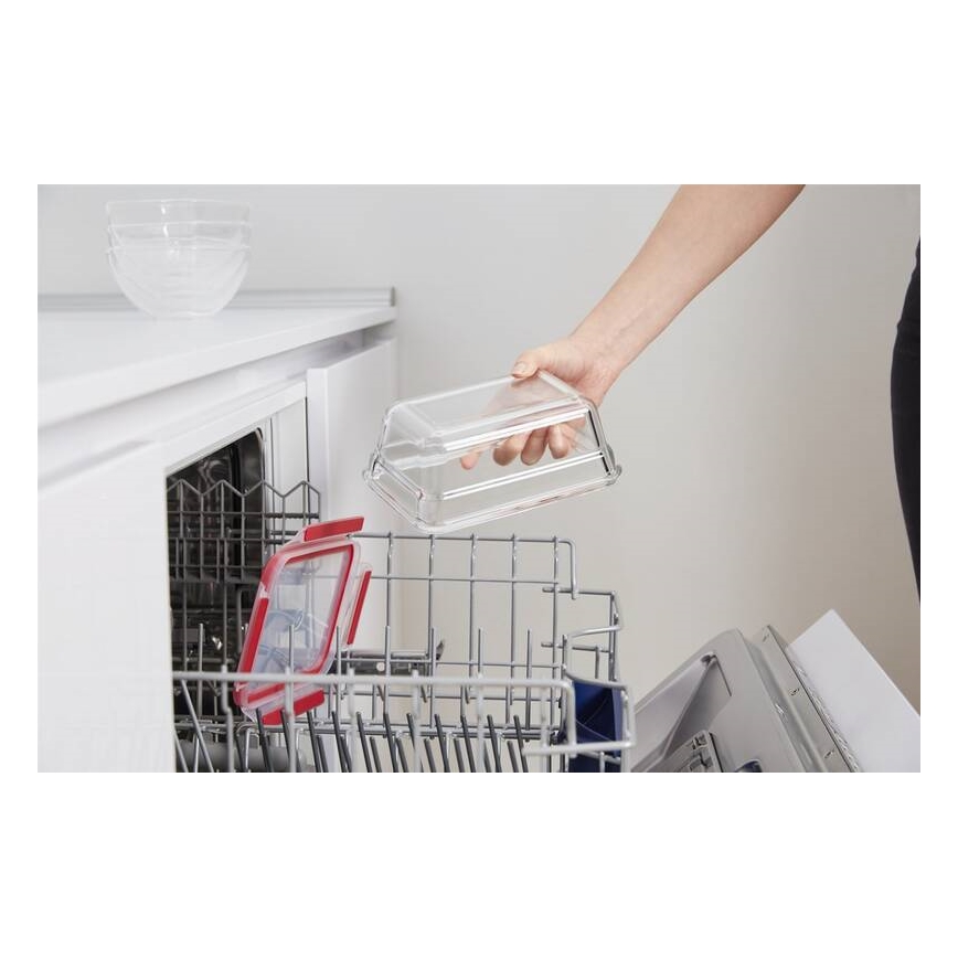 Tefal - Säilytysrasia 0,85 l MSEAL GLASS punainen/lasi