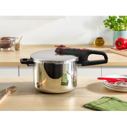 Tefal - SECURE TRENDY 6 l painekeitin + INGENIO EMOTION 5-osainen setti