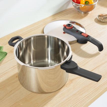 Tefal - SECURE TRENDY 6 l painekeitin + INGENIO EMOTION 5-osainen setti