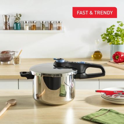 Tefal - Painekattila setti 4/6 l SECURE TRENDY ruostumaton teräs
