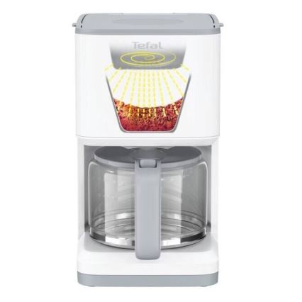 Tefal - Suodatinkahvinkeitin LCD-näytöllä SENSE 1000W/230V valkoinen