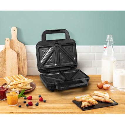 Tefal - Voileipägrilli ULTRA COMPACT 3in1 700W/230V musta/mattakromi