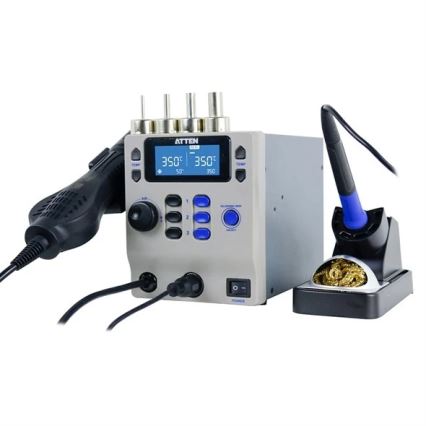 Tehokas kuuma‑ilma- ja juotosasema LCD‑näytöllä, 800 W / 230 V