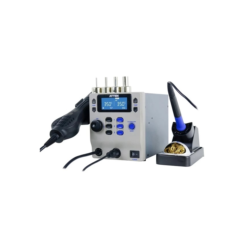 Tehokas kuuma‑ilma- ja juotosasema LCD‑näytöllä, 800 W / 230 V