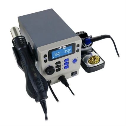 Tehokas kuuma‑ilma- ja juotosasema LCD‑näytöllä, 800 W / 230 V