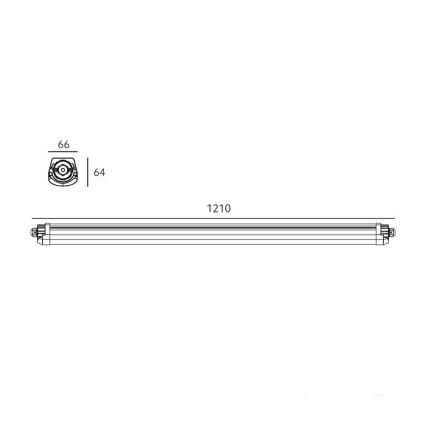 Tehokas LED-tekninen loisteputkivalaisin LUMEXO LED/36W/230V 4000K IP65 121 cm