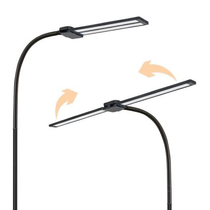 TEILO himmennettävä LED-lattiavalaisin LED/14W/230V 3000/4000/6000K musta