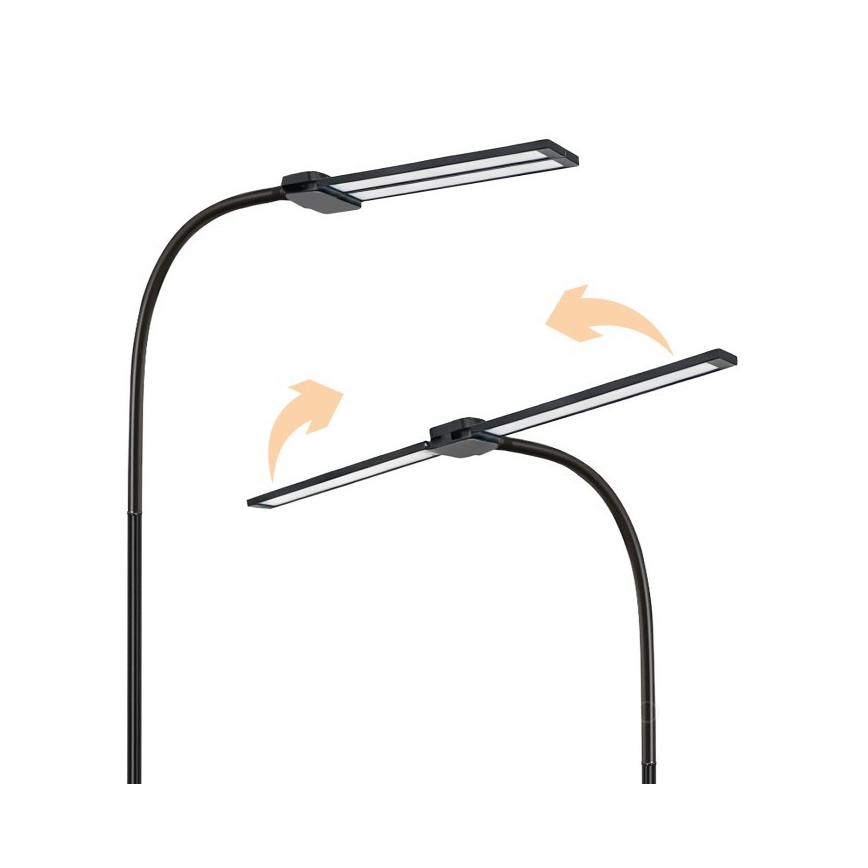 TEILO himmennettävä LED-lattiavalaisin LED/14W/230V 3000/4000/6000K musta