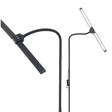 TEILO himmennettävä LED-lattiavalaisin LED/14W/230V 3000/4000/6000K musta