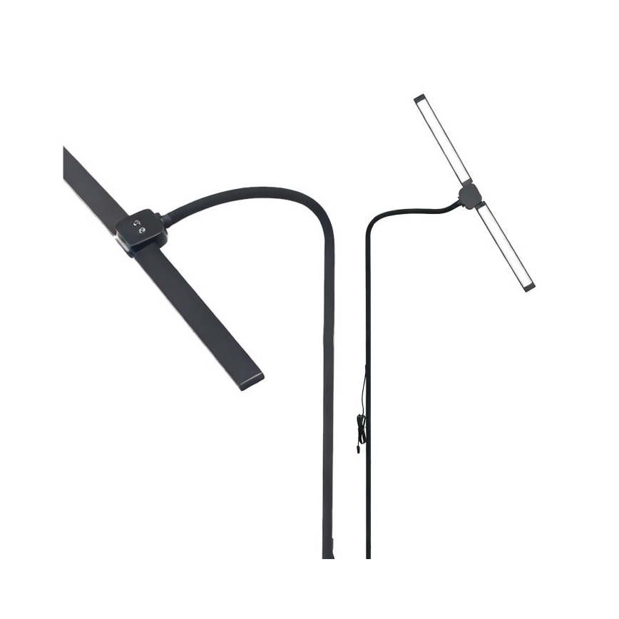 TEILO himmennettävä LED-lattiavalaisin LED/14W/230V 3000/4000/6000K musta