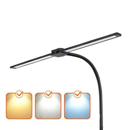 TEILO himmennettävä LED-lattiavalaisin LED/14W/230V 3000/4000/6000K musta