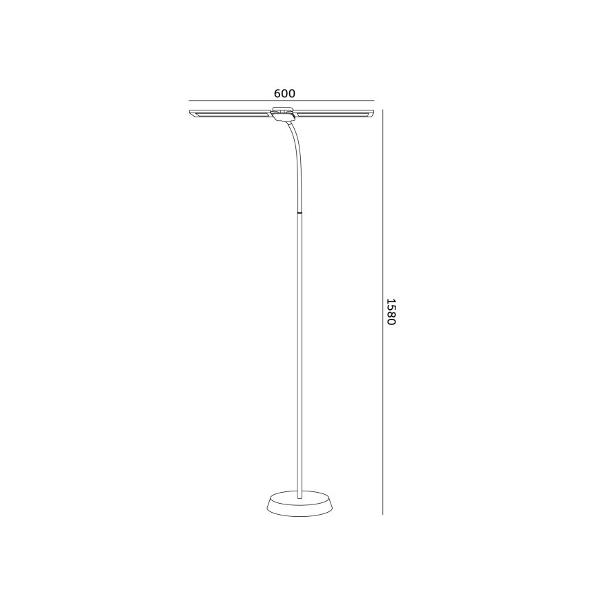 TEILO himmennettävä LED-lattiavalaisin LED/14W/230V 3000/4000/6000K musta