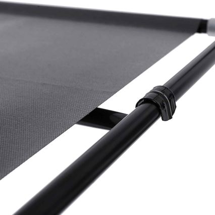 Tekstiilivaatekaappi hyllyillä ja vaatetangolla MATIS 150x175 cm harmaa