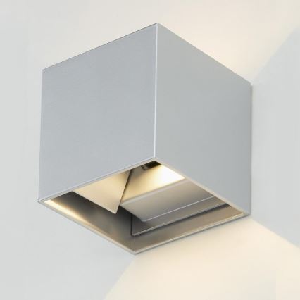 Telefunken 303404TF - LED-ulkoseinävalaisin LED/7 W/230 V IP44, hopeanvärinen