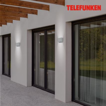 Telefunken 303404TF - LED-ulkoseinävalaisin LED/7 W/230 V IP44, hopeanvärinen