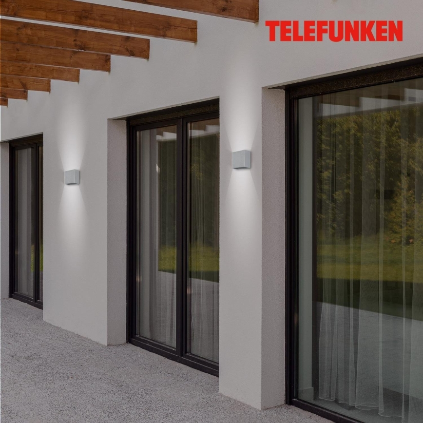 Telefunken 303404TF - LED-ulkoseinävalaisin LED/7 W/230 V IP44, hopeanvärinen