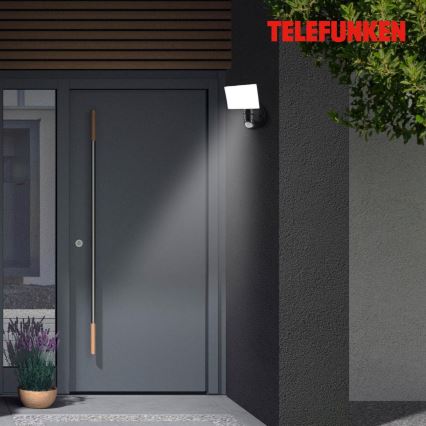 Telefunken 304305TF - LED-ulkoseinävalaisin anturilla LED/24W/230V IP44 musta