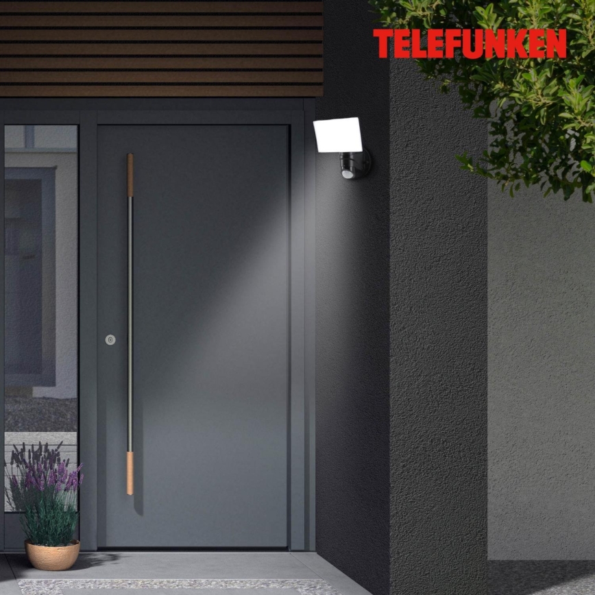 Telefunken 304305TF - LED-ulkoseinävalaisin anturilla LED/24W/230V IP44 musta