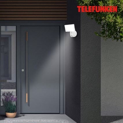 Telefunken 304306TF - LED-ulkoseinävalaisin anturilla LED/16W/230V IP44 valkoinen