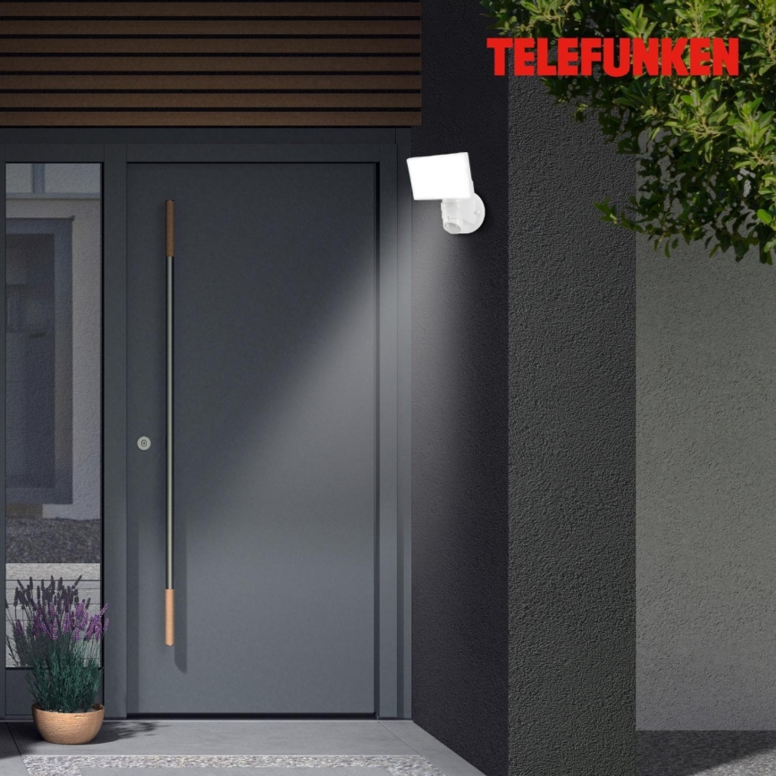 Telefunken 304306TF - LED-ulkoseinävalaisin anturilla LED/16W/230V IP44 valkoinen