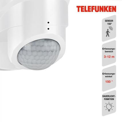 Telefunken 304406TF - LED-ulkoseinäheittovalo liiketunnistimella LED/20W/230V IP44