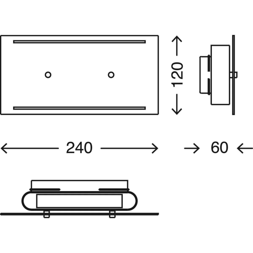 Telefunken 307804TF - LED-ulkoseinävalaisin 2xLED/3,5W/230V IP44 hopea