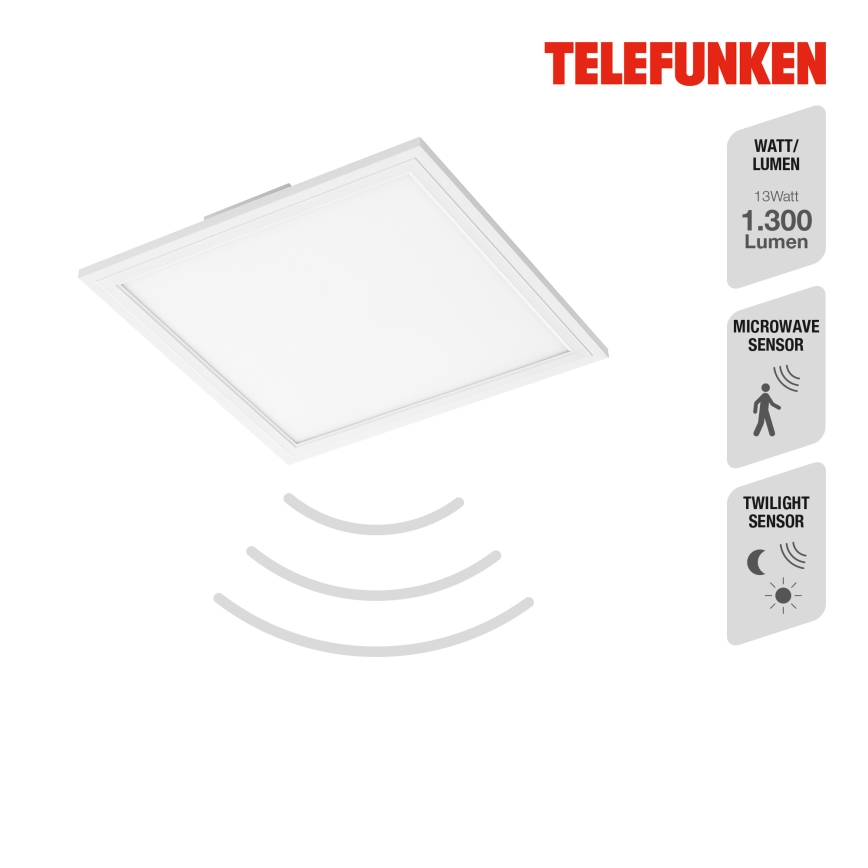 Telefunken 308606TF - Kiinteä LED-paneeli anturilla LED/13W/230V