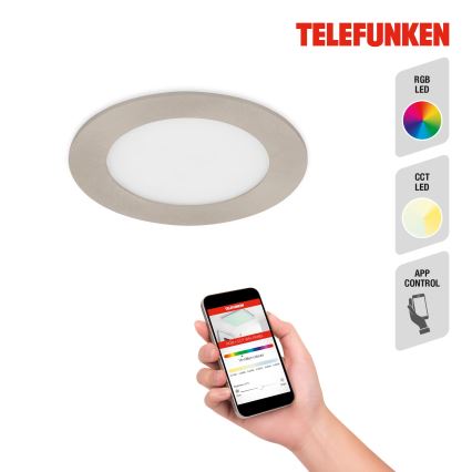 Telefunken 309302TF - LED RGBW Himmennettävä kylpyhuoneen kattovalaisin LED/6W/230V 2700-6500K IP23 Wi-Fi Tuya