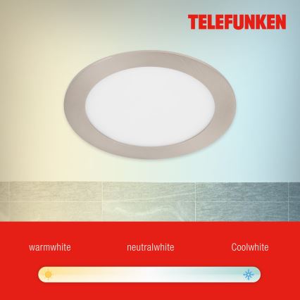Telefunken 309402TF - LED RGBW Himmennettävä kylpyhuoneen kattovalaisin LED/12W/230V 2700-6500K IP23 Wi-Fi Tuya