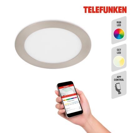 Telefunken 309402TF - LED RGBW Himmennettävä kylpyhuoneen kattovalaisin LED/12W/230V 2700-6500K IP23 Wi-Fi Tuya