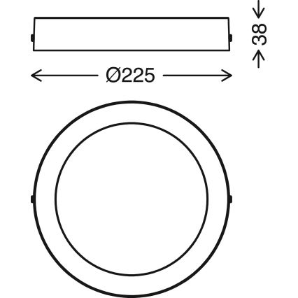 Telefunken 309506TF - LED RGBW himmennettävä kattovalaisin LED/18W/230V 2700-6500K Wi-Fi Tuya
