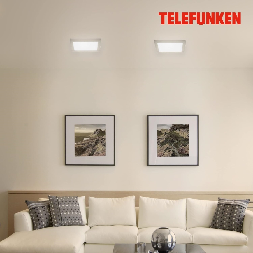 Telefunken 309602TF - LED RGBW Himmennettävä kattovalo LED/18W/230V 2700-6500K Wi-Fi Tuya