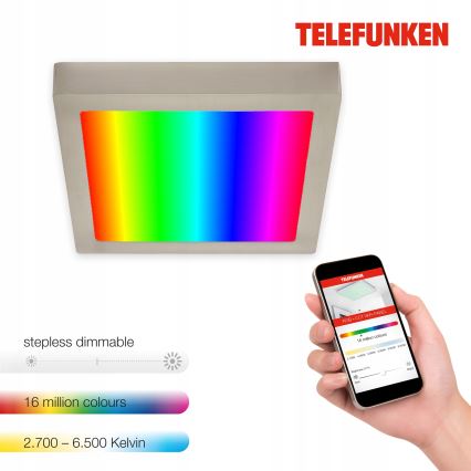 Telefunken 309602TF - LED RGBW Himmennettävä kattovalo LED/18W/230V 2700-6500K Wi-Fi Tuya
