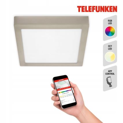 Telefunken 309602TF - LED RGBW Himmennettävä kattovalo LED/18W/230V 2700-6500K Wi-Fi Tuya