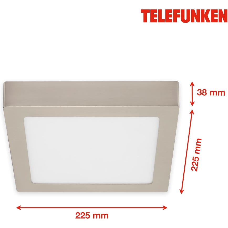 Telefunken 309602TF - LED RGBW Himmennettävä kattovalo LED/18W/230V 2700-6500K Wi-Fi Tuya