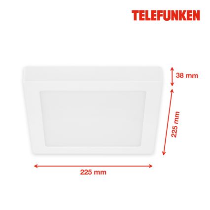 Telefunken 309606TF - LED RGBW Himmennettävä kattovalo LED/18W/230V 2700-6500K Wi-Fi Tuya