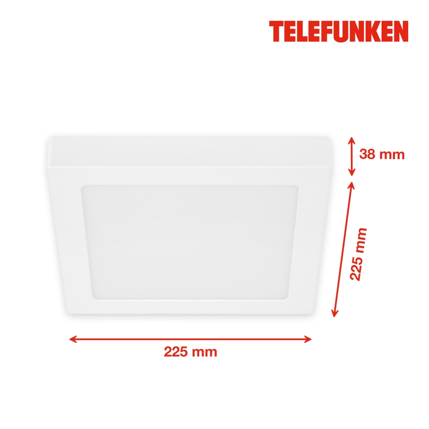 Telefunken 309606TF - LED RGBW Himmennettävä kattovalo LED/18W/230V 2700-6500K Wi-Fi Tuya