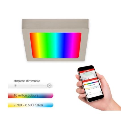 Telefunken 311002TF - LED RGBW Himmennettävä kattovalo LED/12W/230V 2700-6500K Wi-Fi Tuya