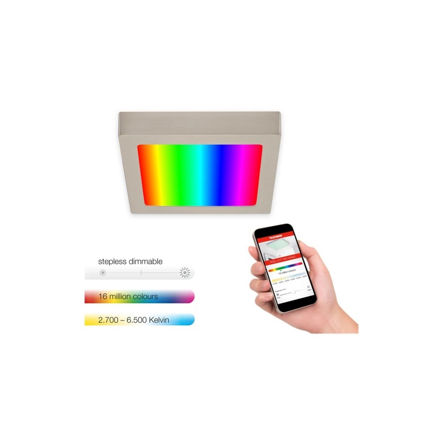 Telefunken 311002TF - LED RGBW Himmennettävä kattovalo LED/12W/230V 2700-6500K Wi-Fi Tuya