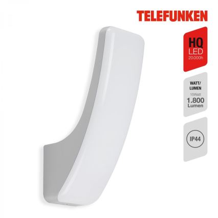 Telefunken 311604TF - LED-ulkoseinävalaisin LED/15W/230V IP44 hopea