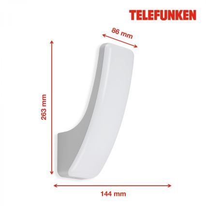 Telefunken 311604TF - LED-ulkoseinävalaisin LED/15W/230V IP44 hopea