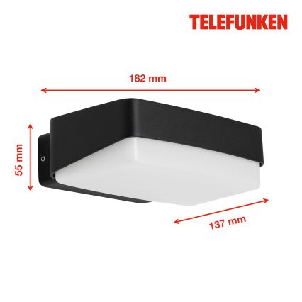 Telefunken 312205TF - LED-ulkoseinävalaisin LED/14W/230V IP44