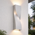 Telefunken 312704TF - LED-ulkoseinävalaisin 2xLED/5,5W/230V IP44 hopea