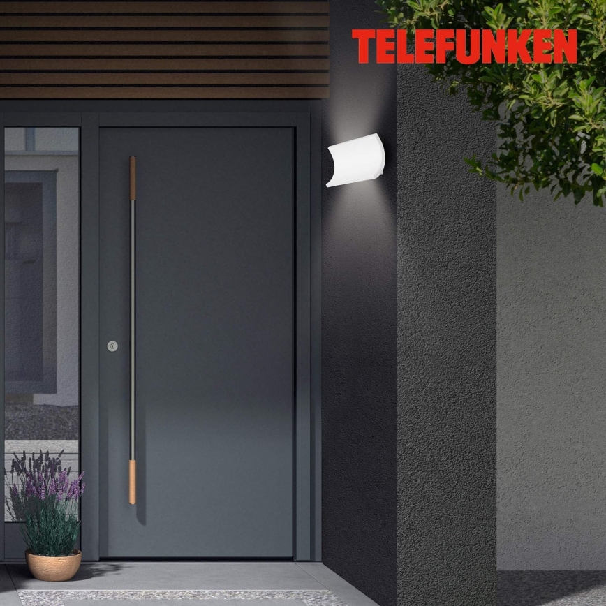 Telefunken 312806TF - LED-ulkoseinävalaisin 2xLED/6W/230V IP44 valkoinen